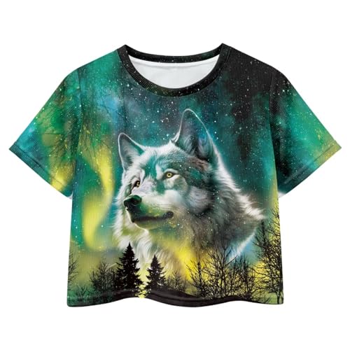 Image of 4th of July Shirt for Girls 7-8 Years US Flag Crop Tops Kids Outfit Independent Day Graphic Tee-