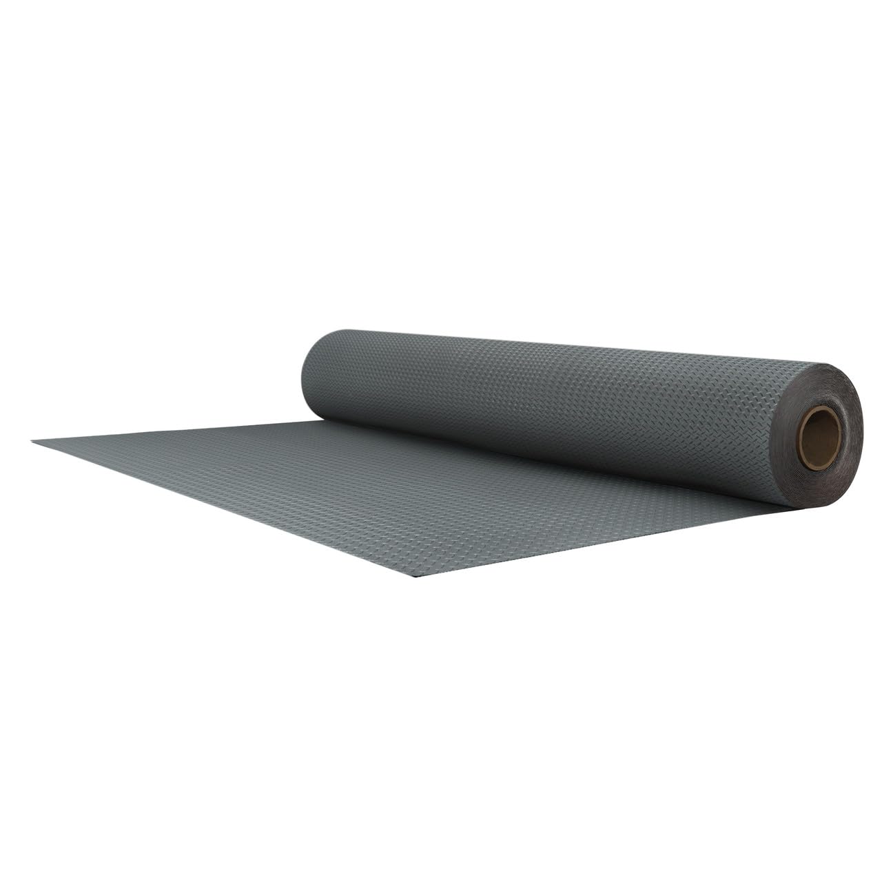 RecPro RV Trailer Diamond Plate Pattern Flooring | Gray | 8' 6" Wide | Rubber Flooring (40 Feet)