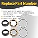 Inner Outer Rear Wheel Axle Seal Kit - Fit for Toyota 4Runner / Pickup / T100 / Tundra/Tacoma, Replace 90313-48001/90301-88077/90310-50006