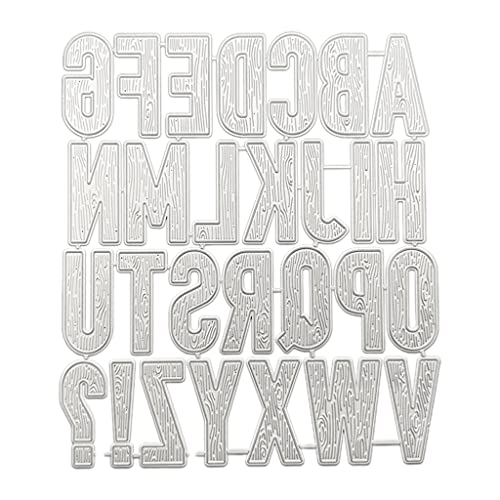 hfior Stanzschablone, Buchstaben Alphabete lic, Scrapbooking Cutting Dies Stanzformen Für DIY Album, Karten Cover