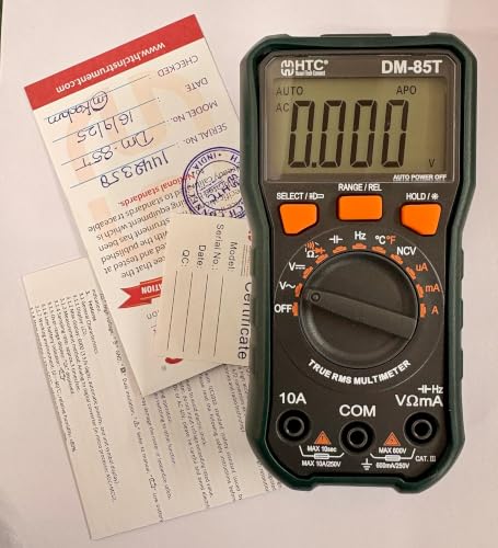 Image of HTC DM-85T Digital TRMS Multimeter with Frequency and Temperature and AC & DC current digital Multimeter 6000 Counts (Battery encluded)