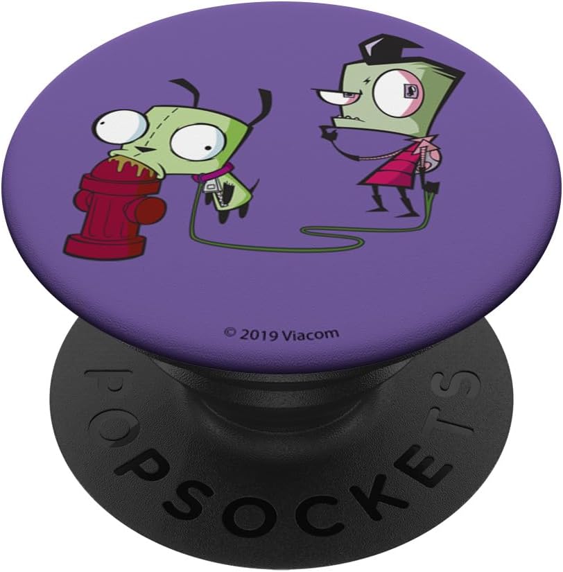 Invader Zim Gir And Zim Fire Hydrant PopSockets MagSafe PopGrip for iPhone