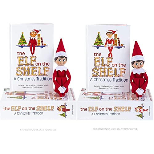 Big Sale the ELF on the SHELF : A Christmas Tradition Blue-Eyed Boy Light Tone Scout Elf! Elf and Book Included & Girl Light Includes Scout Elf and Book