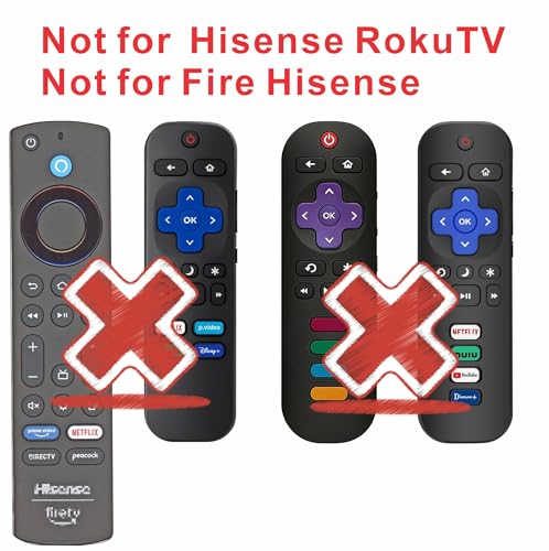 Replacement Smart Remote for Hisense TV Remote Control, Voice, Mic, Bluetooth, Univeral for Hisense Google U6, U7, U8, A7 Series Mini-LED ULED 4K UHD Smart TV, Android TVs - Thumbnail 2
