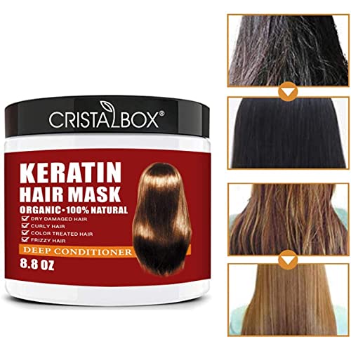 Cristalbox 29-YD-ZY-ES-A-0621-A-77 Keratin Hair Mask,Keratin Hair Treatment 250G Hair Mask thumb #3