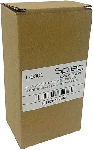 Miniatura 7 de Spieg Lente de luz intermitente para espejo lateral del conductor para Freightliner Mercedes Sprinter 2007-2018 sin bombilla (izquierda)