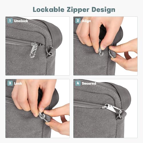 Image of Anti Theft Crossbody Bag for Women, RFID Blocking Travel Purse Slash Proof | CHUNLI Pickpocket Proof Crossbody Bags, Travel Purse Bag with Lockable Zippers & Slash Resistant Strap