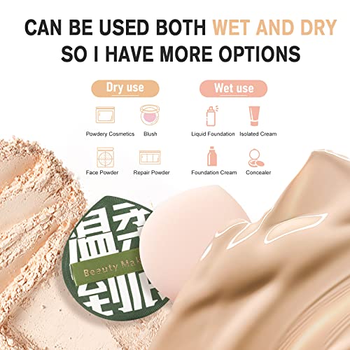 Feryes Large Teardrop Powder Puff For Powder Foundation & Concealer, Makeup Setting - Makeup Puff For Loose Powder, Cosmetics, 1 Pcs #TOP4