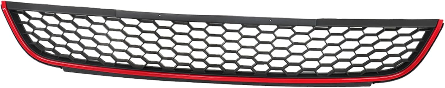 Front Upper Lower Grille Red Trim With Bezel Replacement for VW Jetta MK6 Sedan 2011 2012 2013 2014