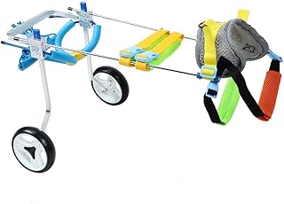 WNSC Silla de Ruedas para Perros de Varios tamaños, rehabilitación de Patas traseras de aleación de Aluminio Ajustable, para Perros discapacitados para Gatos heridos(M Code)