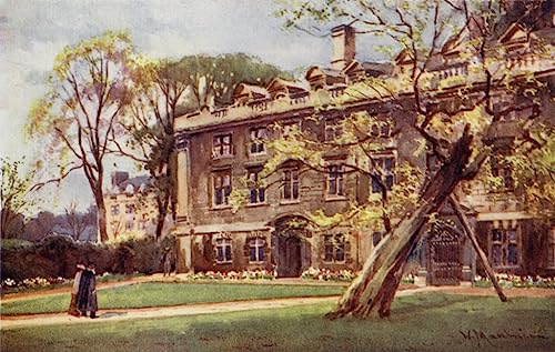 Affiche impression prints le bâtiment des boursiers du Christs College habillage grand mur vide