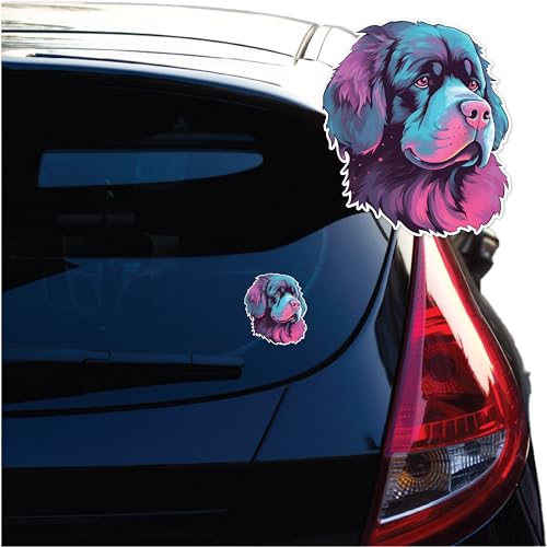 Image of Yoonek Graphics Newfoundland Dog Vinyl Decal Sticker for Car, Laptop, Tumbler, More. #009779-8