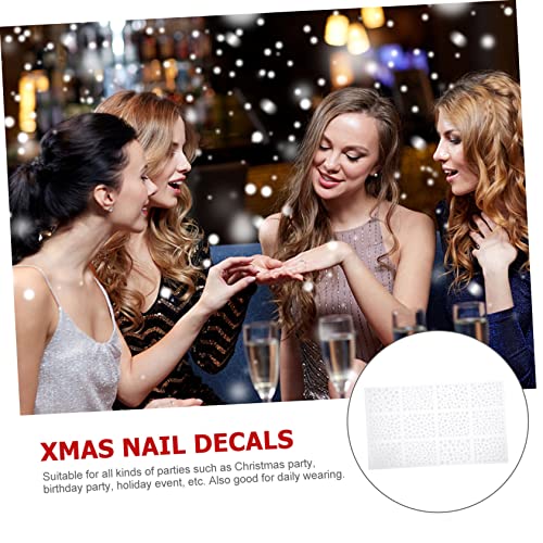 FOMIYES 3 Folhas De Adesivos De Unhas De Natal Decoração De Natal Enfeites De Unhas Calcomanias Para