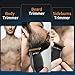 Elehomyou Beard Trimmer for Men - Rechargeable Men's Hair Clippers & Razor, Cordless Hair Trimmer for Face, Neck, Groin & Manscaping, Ideal Gift for Men, Black
