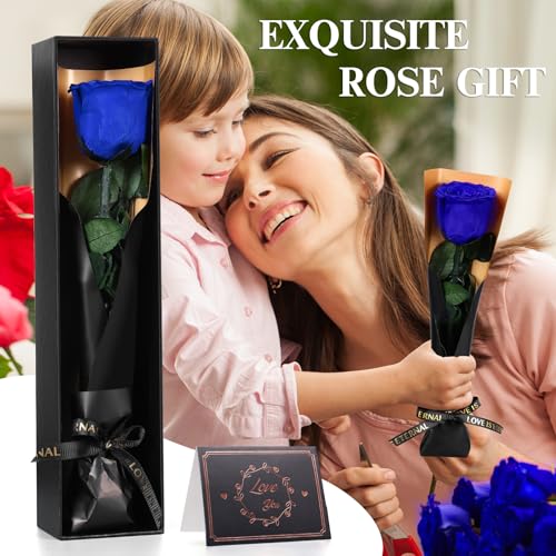 Mother's Day Flowers, Rose Gifts, Perpetual Real Rose, Preserved Flowers with Stem Fresh Flower Gift for Her: Girlfriend - Image 2
