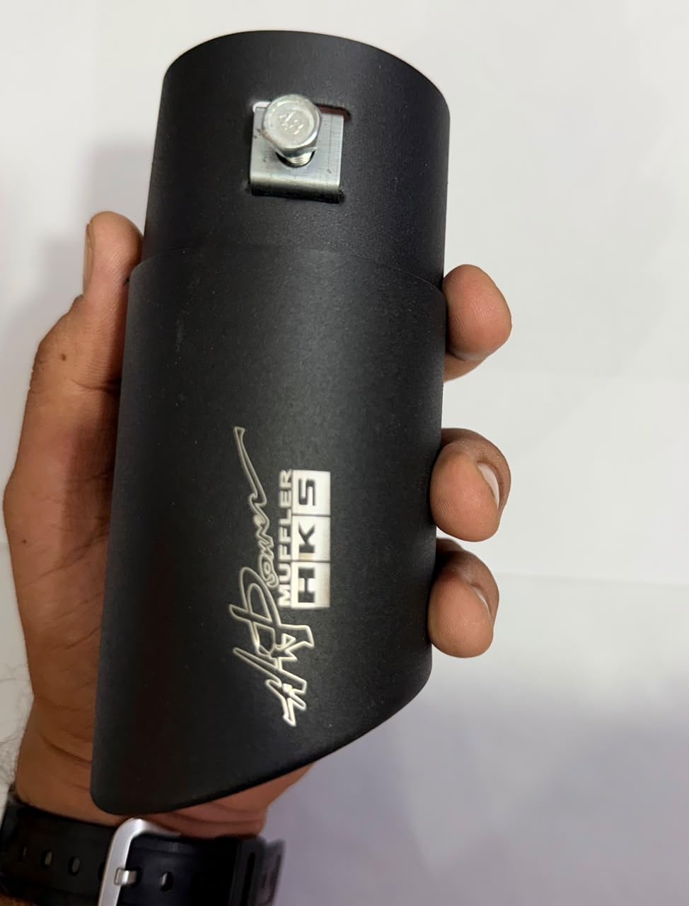 Stainless - STEEL HKS SINGLE Stra-ight ROUND ONLY TIP Silencer Burnt Tip HKS Muffler Car Exhaust MUFFLER TIP HKS BLACK TIP SS-image-35