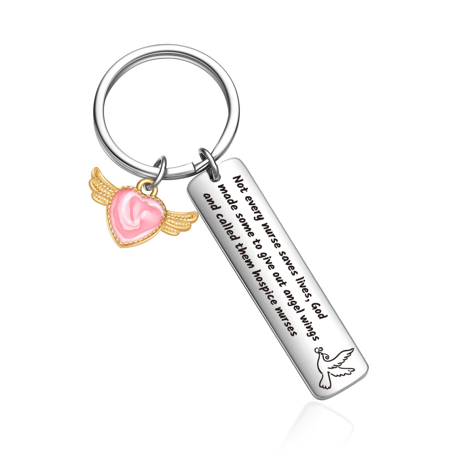 OWHOMS Hospice Nurse Moving Away Gifts Hospice Aide Jewelry Nurse Life Keychain Colleague Keychain