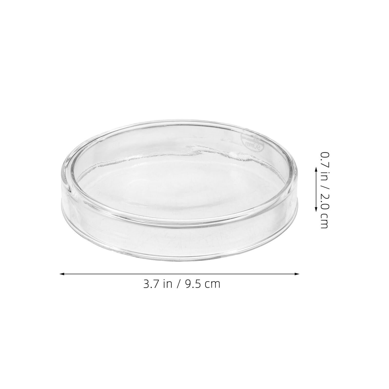Placas de Petri de Vidrio de Borosilicato 90 MM 5 Unidades Transparentes para Cultivo Celular y Microbiología Resistentes al Calor para Laboratorio Científico