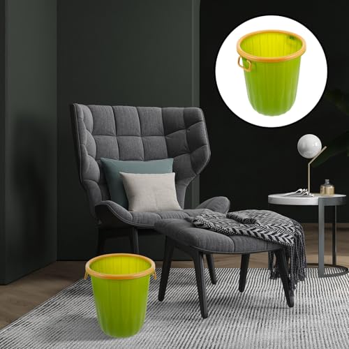 Caneca de basura verde grande de plástico con anillo de presión miniatura 7