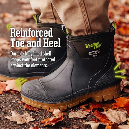 Image of Western Chief Unisex 365 Neoprene Cold Weather Boots for Men and Women | Waterproof rubber with insulated lining, anti-slip outsole, comfort insole, ankle, mid and tall snow boot for outdoor wear