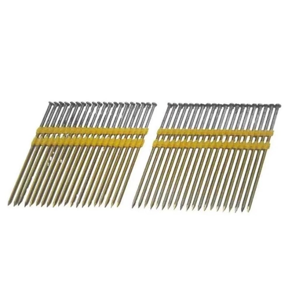 Clavos de tira de plástico de cabeza redonda de 21 grados, galvanizados y pulidos, for estructuras de madera.(75mm)