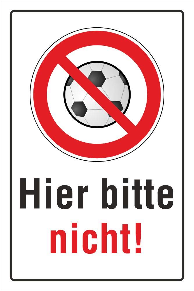 Verbotsschild „Ballspielen Verboten“ – Aus PVC, 21x30 Cm, Rot, Für Innen & Außen