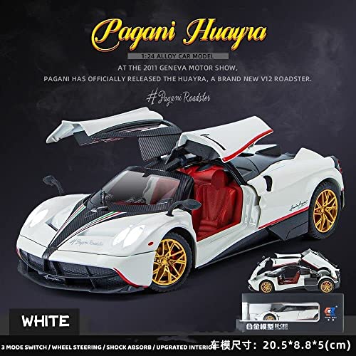 Image of Special Edition Die-cast Car, Pull-Back Alloy Metal 1:24 Paagani HUAAYIRA Kids' Toys - Diecast Metal Pullback Toy Car with Openable Doors and Light(Colors as Per Stock)
