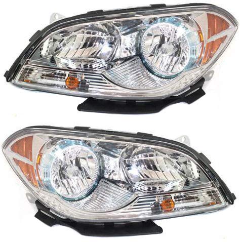 Evan Fischer Headlight Set of 2 Compatible With 2008-2012 Chevrolet Malibu OE comparable With bulb(s) Driver and Passenger Side