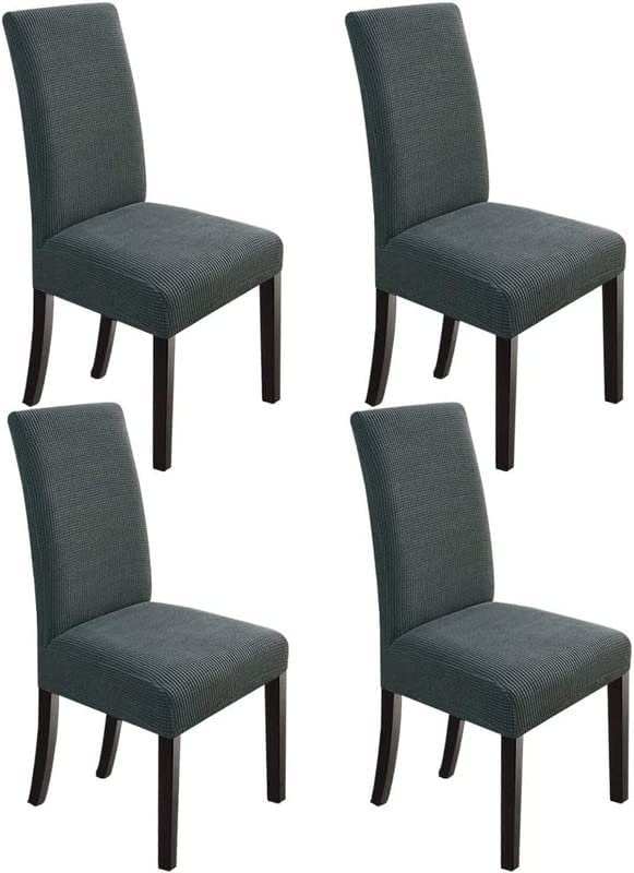 NeoGenius Premium Elegant Dining Room Chair Covers, Slipcovers Set of 4, Spandex Super Fit Stretch Removable Washable Chair Covers, Protector -for Dining Room (Dining Room Chair Covers_Dark Grey) (B0C6H8P9ML) Amazon Price History, Amazon Price Tracker