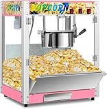Commercial Popcorn Machine, 8 Oz Kettle, 850 W Countertop Popcorn Maker for 48...