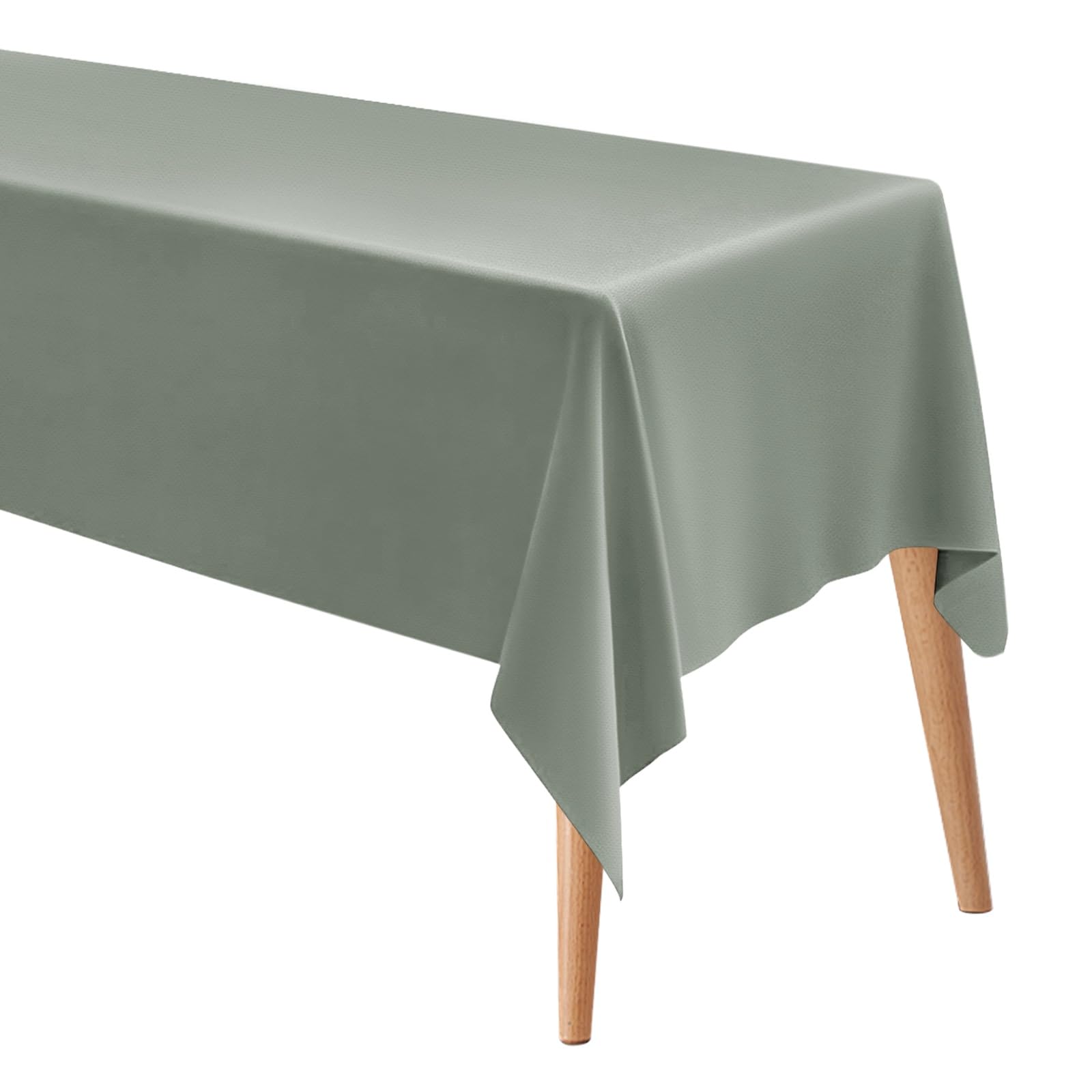 M METERXITY Rectangle Tablecloth, 60 x 120 Inch Thickened Waterproof Polyester Table Cloth for Banquets/Buffet/Parties/Wedding, Anti-Wrinkle Washable Decorative Table Cover [Gray]