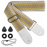 HOWROCK Acoustic Guitar Strap Adjustable Bass Electric Guitars Straps Polka Dot Embroidery 2