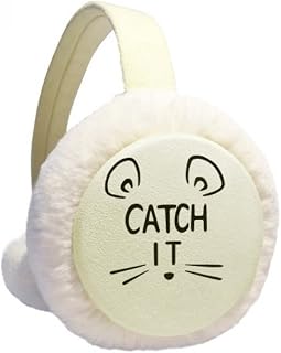 Protetor de orelhas de inverno Catch IT Mouse Face DIY Design Aquecedor de orelhas de lã peluda para uso ao ar livre