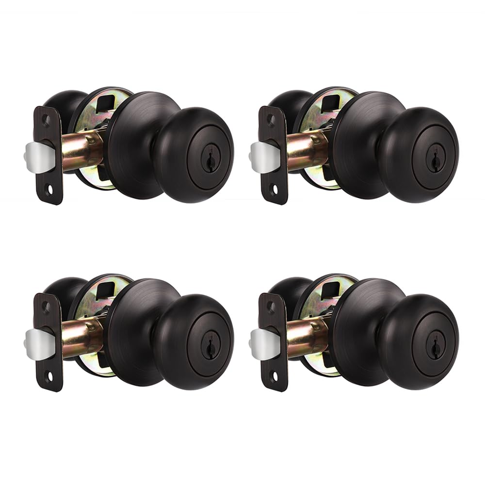 Probrico Entry Door Knobs - Keyed Locks, 3 Pack -7 Probrico Entry Door Knobs - Keyed Locks, 3 Pack -7