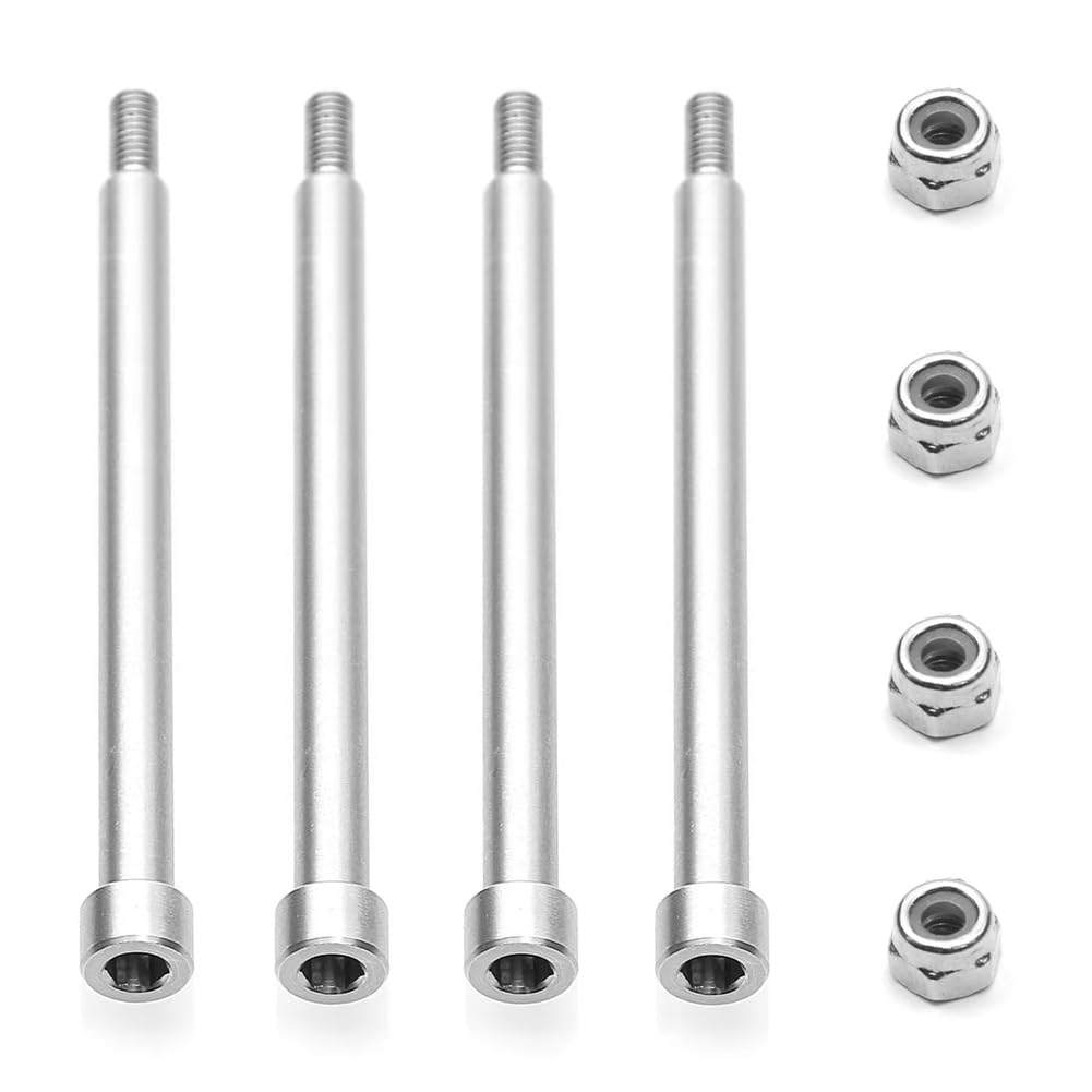 4Pcs Steel 4X56mm Threaded Hinge Pins A-arm Pins 70510 & M3 Nut for 1/5 Traxxas X-Maxx XMAXX RC Car Upgrades Parts Accessories