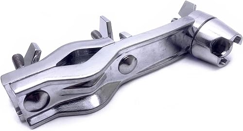 Miniatura 4 de TUOREN Abrazadera de montaje de cencerro con brazo doblado de 30 grados, accesorio de percusión para cencerro, bloques de atasco, pandereta