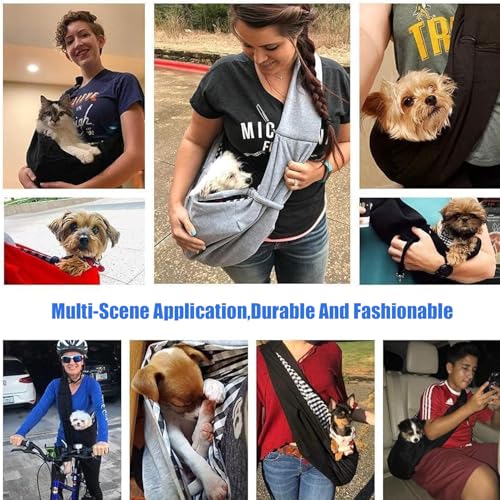 Hundetragetasche,Hunderucksack Bis 10kg,Tragbare Hunde Verstellbar Tragetasche,Hunde Taschen Für Kleine Haustier,Für Spaziergang Aktivitäten Im Ausflüge und Freien(Schwarz)