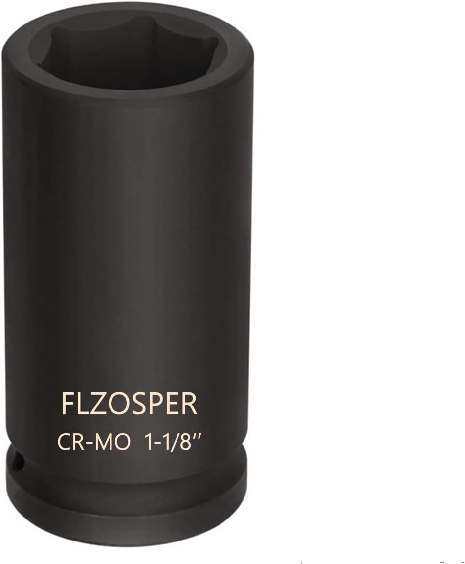 FLZOSPER 3/4 Inch Drive x 13/16‘’ Deep 6-Point Impact Socket，42CR-MO，Rack plating，Dimethylene phosphate