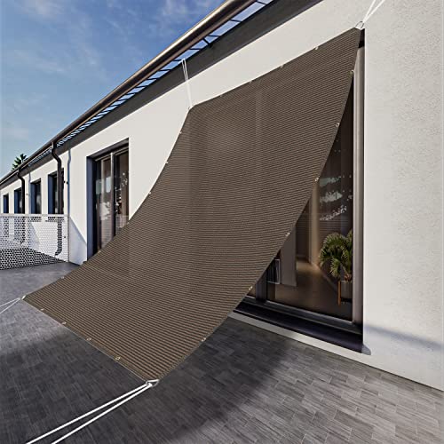 Infrange Sun Shade Sail Rectangle 4' X 18' Straight Edge 255Gsm Hdpe Cloth 95% Uv Block Pergola Replacement For Patio Heavy Duty Backyard Lawn Garden Deck Outdoor Brown - Customized #TOP5