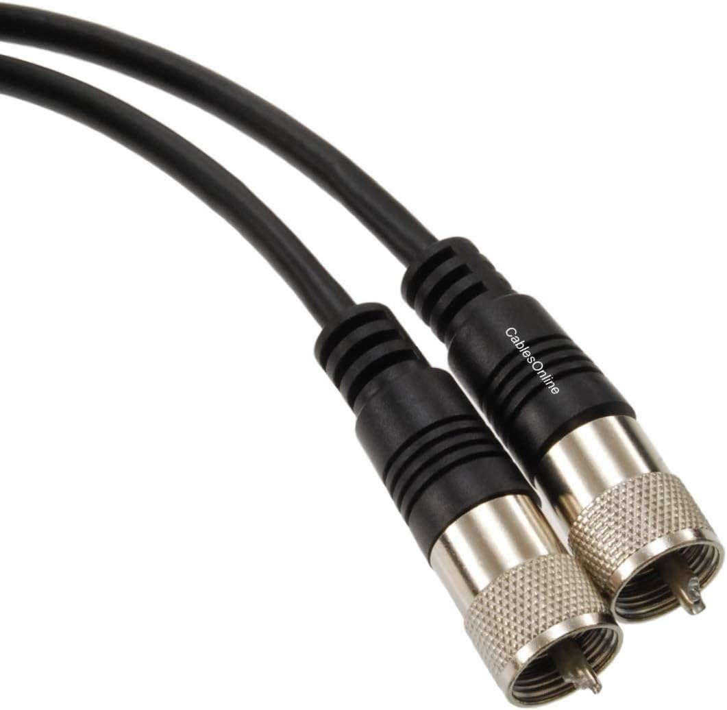 CablesOnline, 50ft RG8X UHF PL259 Male to UHF PL259 Male 50-Ohm Antenna Cable