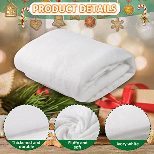2 Pack 3 X 8 Ft Fake Snow Blanket, Thickened Christmas Faux Snow Sheet Artificial Snow Roll For Crafts Christmas Village Display Photo Prop #TOP1