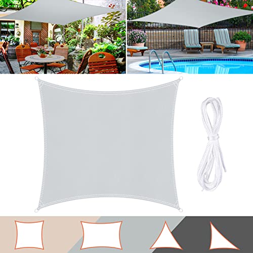 Wokkol Voile d ombrage, Voile d'ombrage, Protection des Rayons UV et Tissu Imperméable, Voile d'ombrage pour Extérieur/Terrasse/Jardin (Gris, 3X3M) Cover