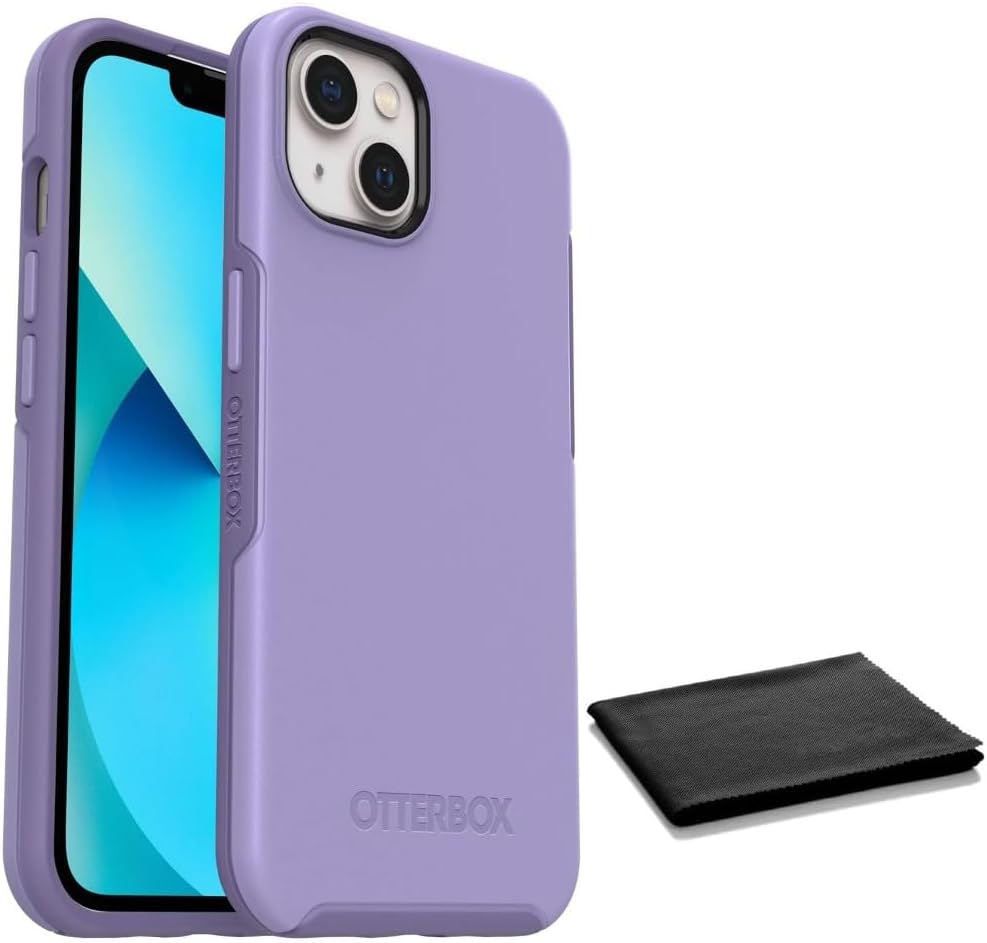 OtterBox Symmetry Series Case for iPhone 13 (Only) - with Cleaning Cloth - Non Retail Packaging - Reset Purple