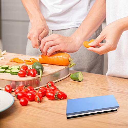 Kiaya Pedra de afiar Pedra de afiar com base de silicone antiderrapante Dual Grit 2000/5000 Watersto