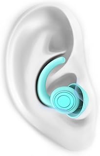 Ear Plugs for Sleeping Noise Reduction，2 Pair Sound Reduction Sleep EarPlugs Reusable Hearing Protection Silicone Ear plugs for Sleeping,Snoring,Concerts,Work and Travel with Carrying Case(Blue)