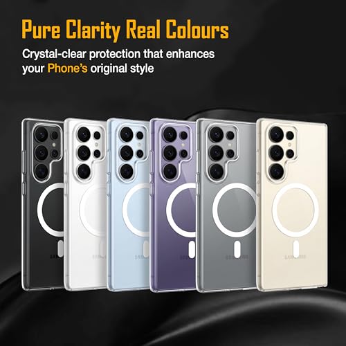 Image of Zapcase Back Case for Samsung Galaxy S26 Ultra 5G | Slim Lifetime Anti-Yellow Crystal-Clear Cover with Elevated Camera Protection & MagSafe Compatibility | Premium German Polycarbonate | Clear