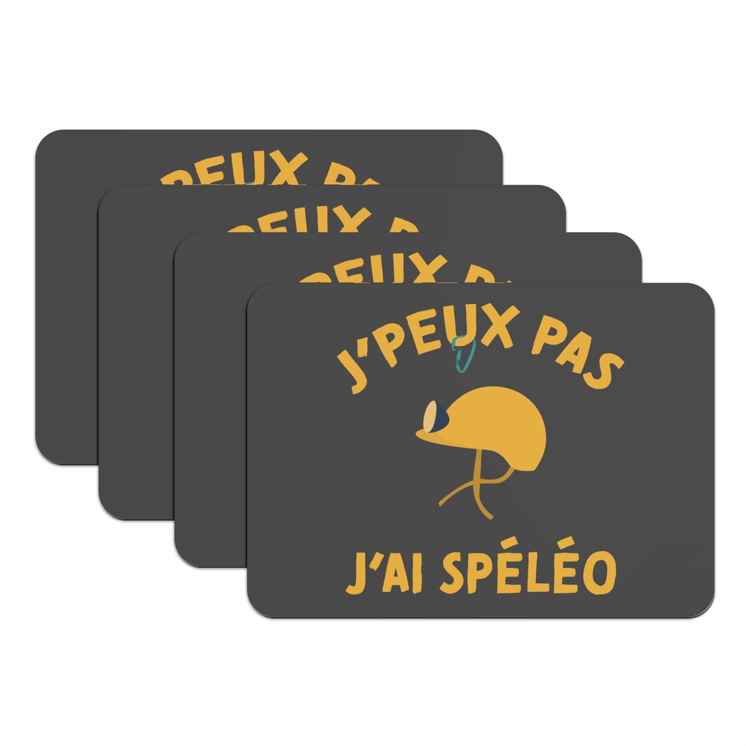 Sets de table grand format 39,5x28,5 cm finition caoutchouc noir élégant