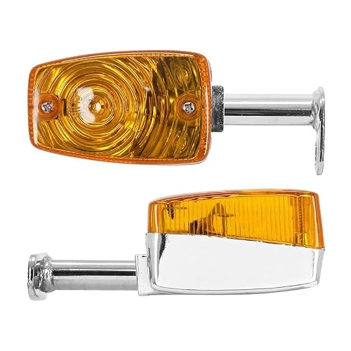 cyclingcolors Right + Left Turn Signal for Scooter, Motorcycle, Moped, Compatible with MBK 51, Motobecane, Motoconfort, Luxor 2008, Chrome