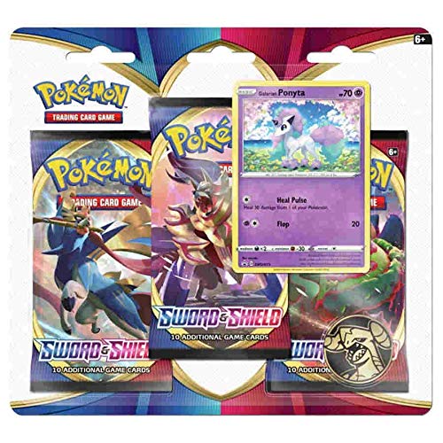 Pokemon TCG: Sword & Shield Blister Pack with 3 Booster Packs and Featuring