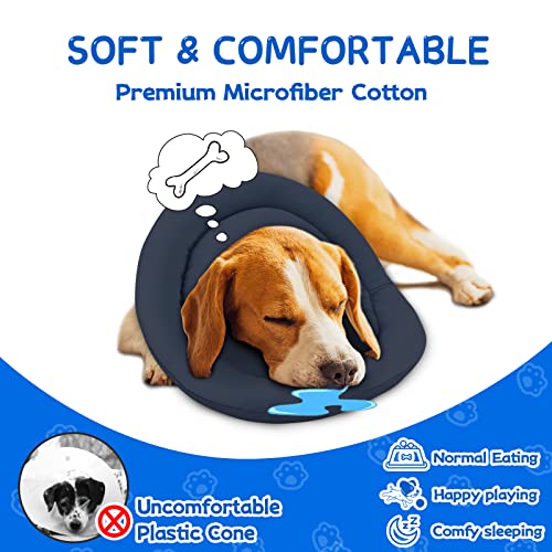 Image of Soft Dog Cones for Small Medium Dogs and Cats, Adjustable Dog Donut Collar Water Proof(Grey,XXXL-13)